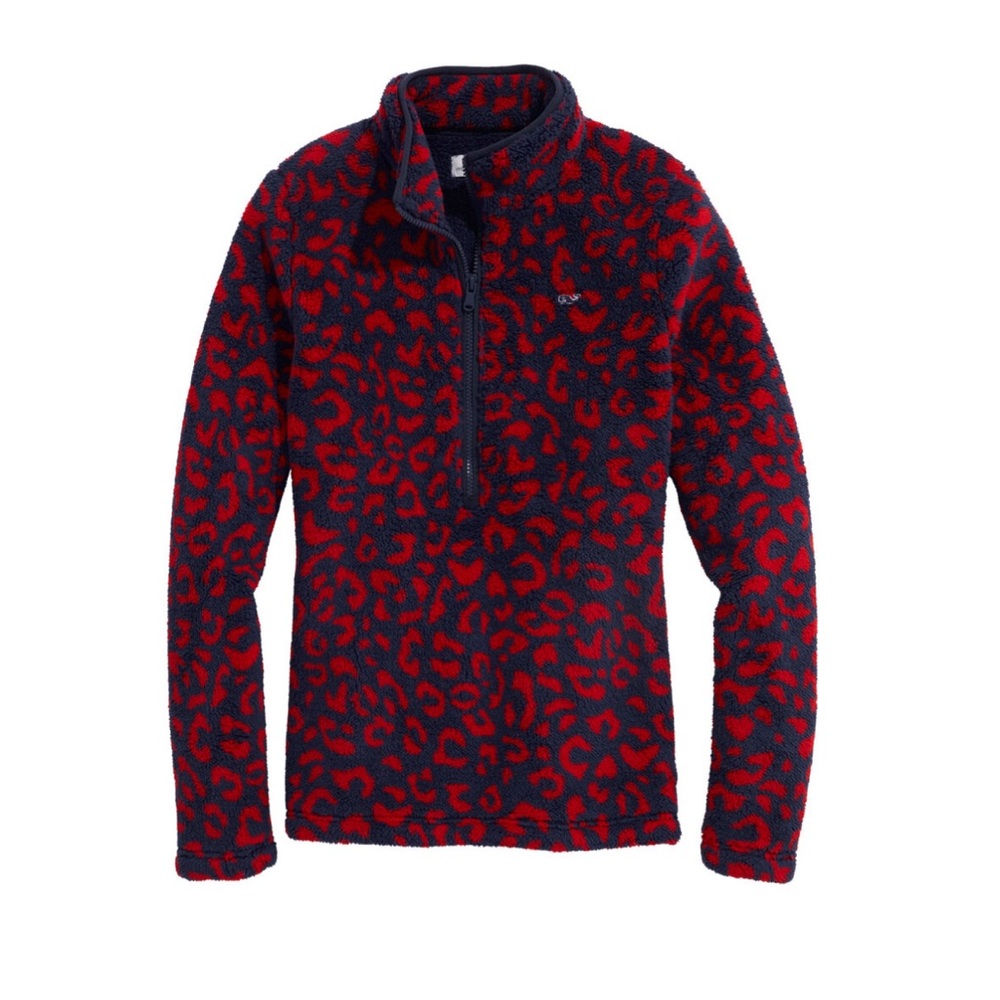 Vineyard Vines OUTLET Printed Fuzzy Quarter Zip